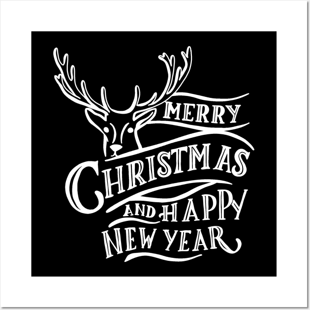 Merry Christmas and Happy New Year Wall Art by valentinahramov